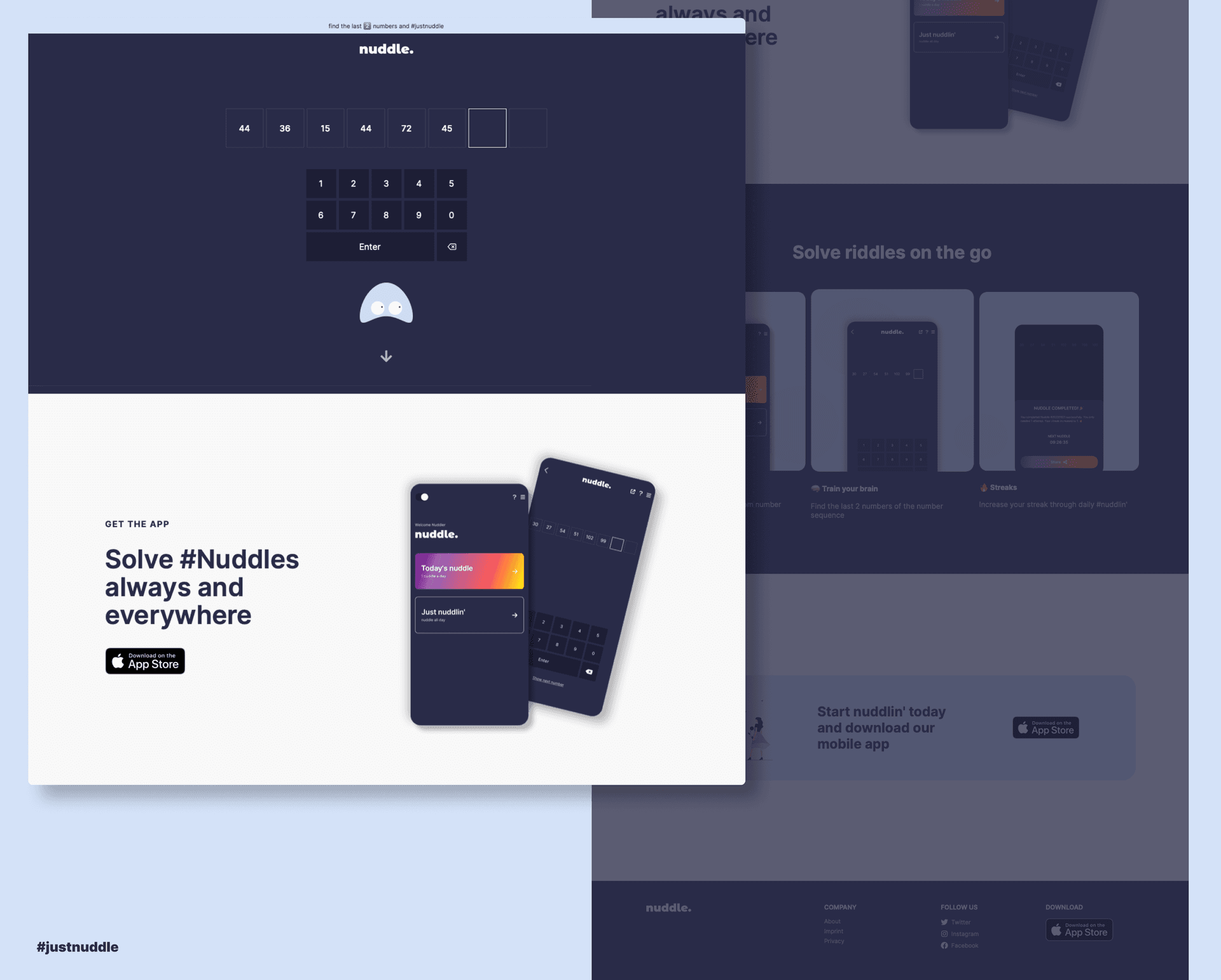 nuddle.app mockup